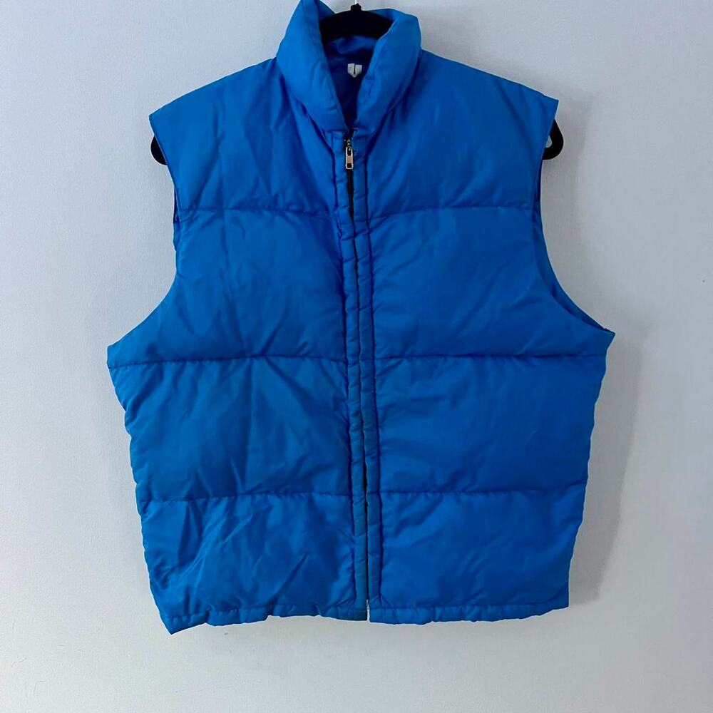 Vintage puffer vest blue vintage